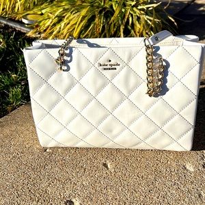Kate Spade white quilted purse